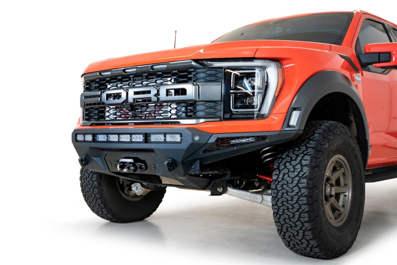 Ford Raptor Stealth Fighter Winch Kit - Front - Addictive Desert Designs - Stealth Fighter, Hammer Black Powder Coat - Hammer Black - `22-`27
